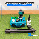 Nivel Laser 16 Lineas 4D + Trípode Con Bateria Digital